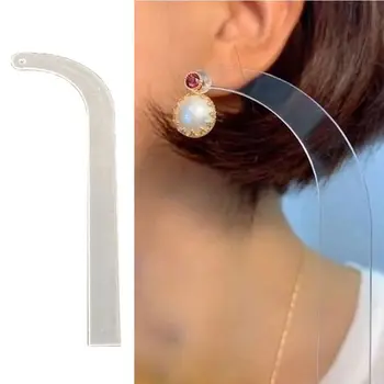 

10Pcs Clear Acrylic Earring Fitting Bar Earring Try On Display Earring Wearing Effect Stick Earring Fast Wearer for Live Sales