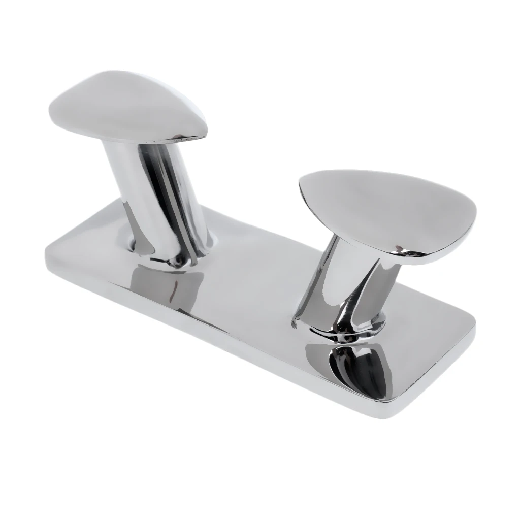 149mm Premium 316 Stainless Steel Double Horn Bollard Cleat for Marine Boat Trailer Mooring