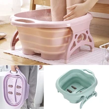 Складная Ванна для ног простое вспенивающее массажное ведро пластиковое ванночка для ног большая повышающая подставка для ног баррель уменьшает давление