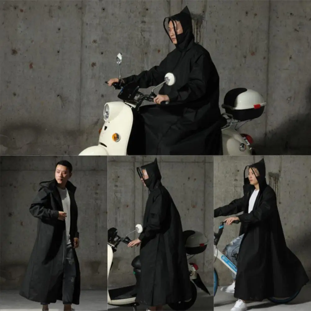 Motorcycle Raincoat Rain Poncho Bike Raincoat Motorcycle Raincoat Women/Men Zipper Hooded Poncho Long Style Hiking Environmental Rain Jacket XL/XXL/XXXL