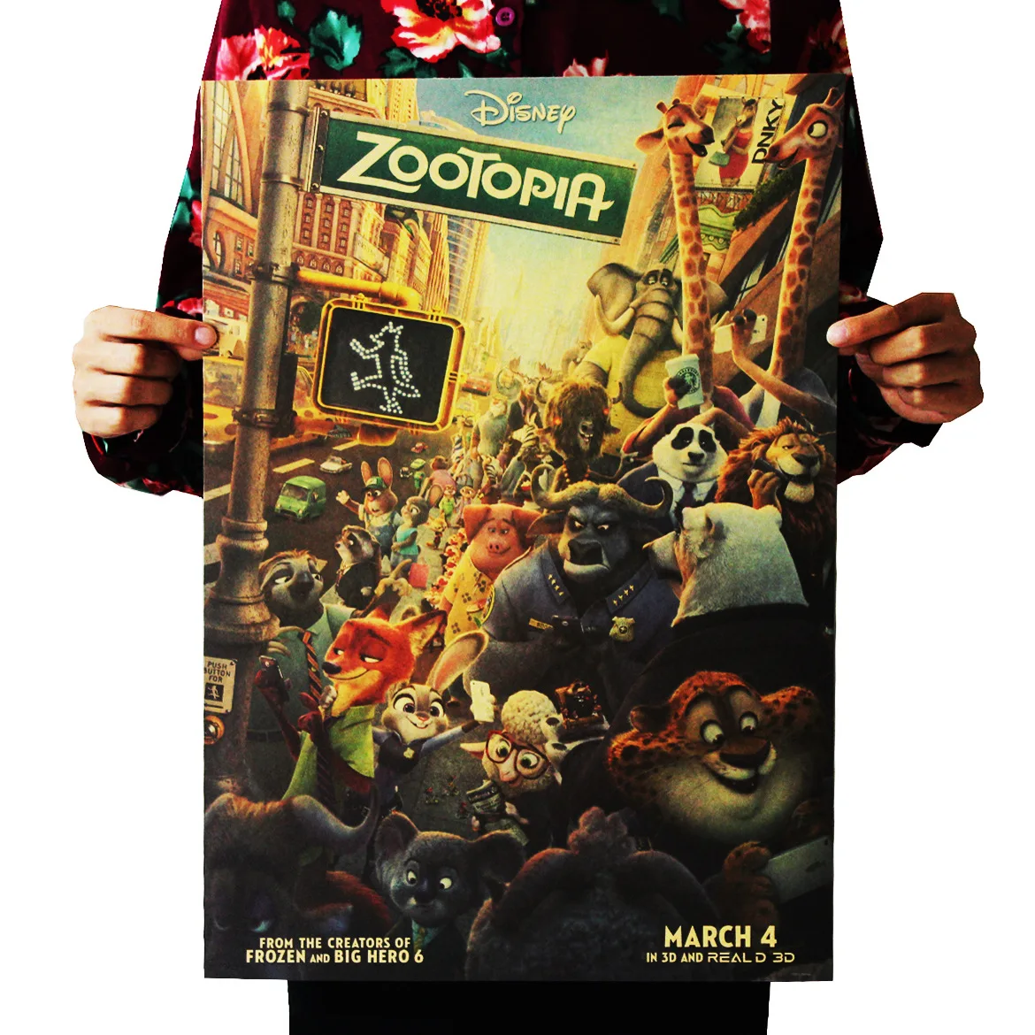 

[A259] Crazy Animal City Retro Kraftpaper Poster Indoor Bar Cafe Decorative Painting