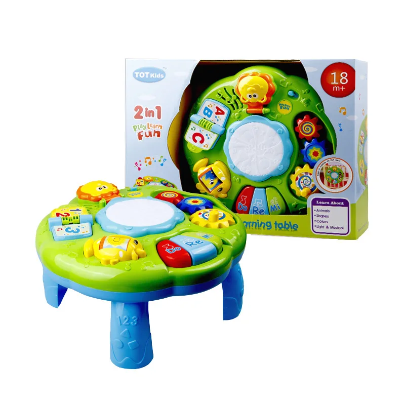 

Cross Border for Early Education Study Table Light Music Drum Study Table Infant Baby Early Childhood Smart Toy