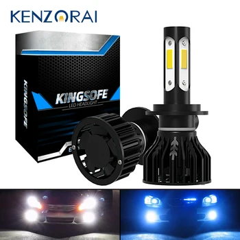 

2Pcs 4 Sides Car Headlight Bulb H7 LED H11 H4 H8 H9 9005 9006 HB3 HB4 hb5 9007 9004 hb1 H13 COB 12V 6000LM Auto Lamp Fog Light