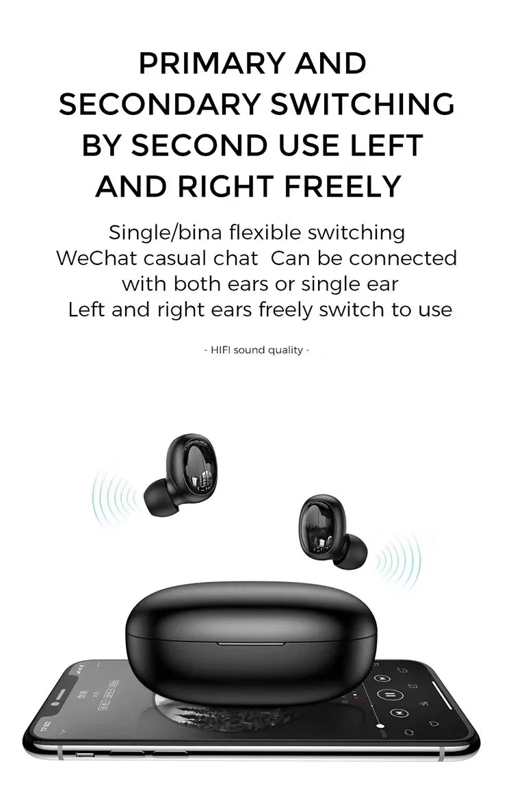 JOYROOM T08 TWS Bluetooth наушники беспроводные стерео с сенсорным управлением