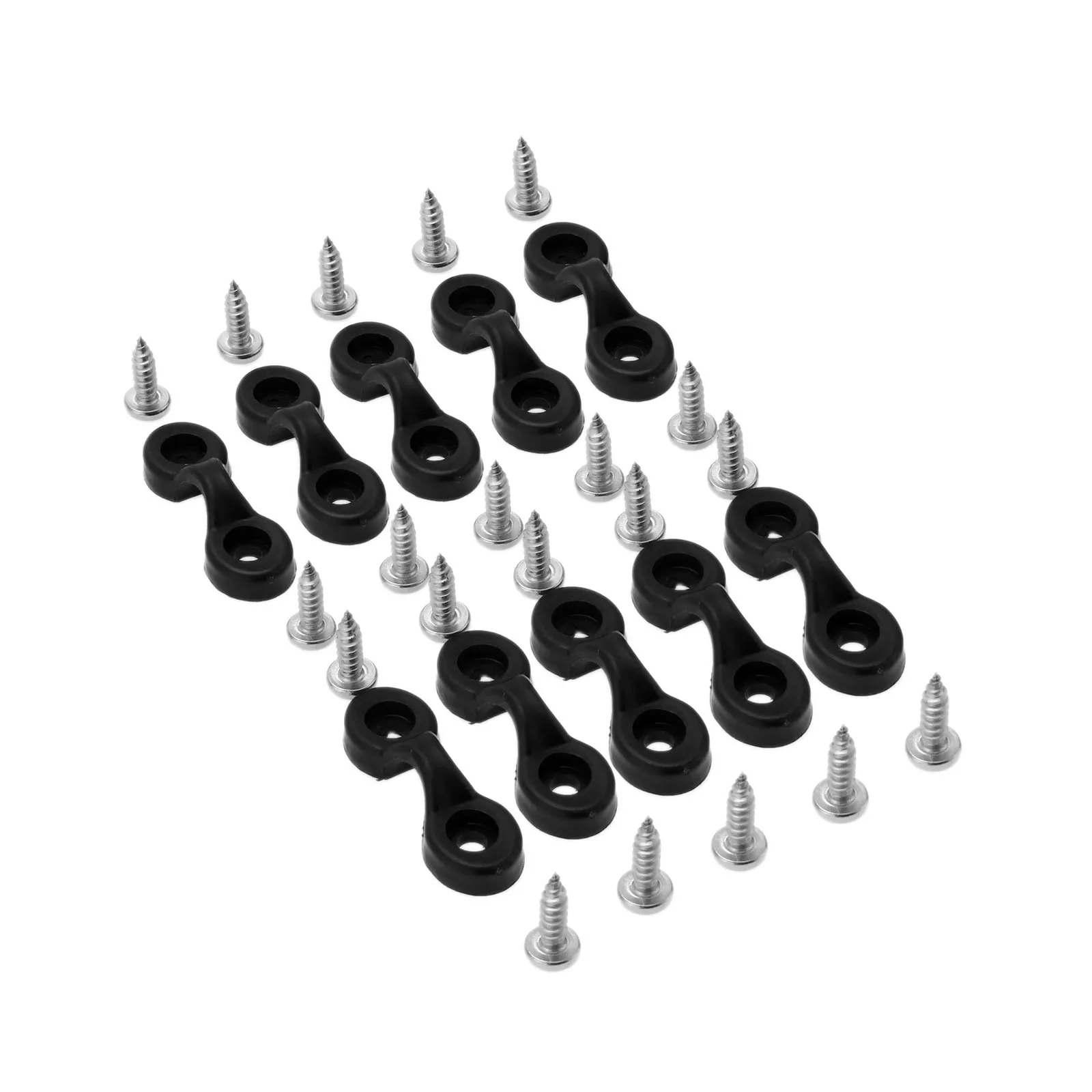 10 Pcs Nylon Kayak Bungee Deck Loops Tie Down Pad Eye With 20 Stainless Steel Screws Deck Rigging Kit For Boat Canoe Accessories 10pcs kayak eyelet tie down loop deck fitting bungee cord kit with stainless steel screws kayak boat accessories