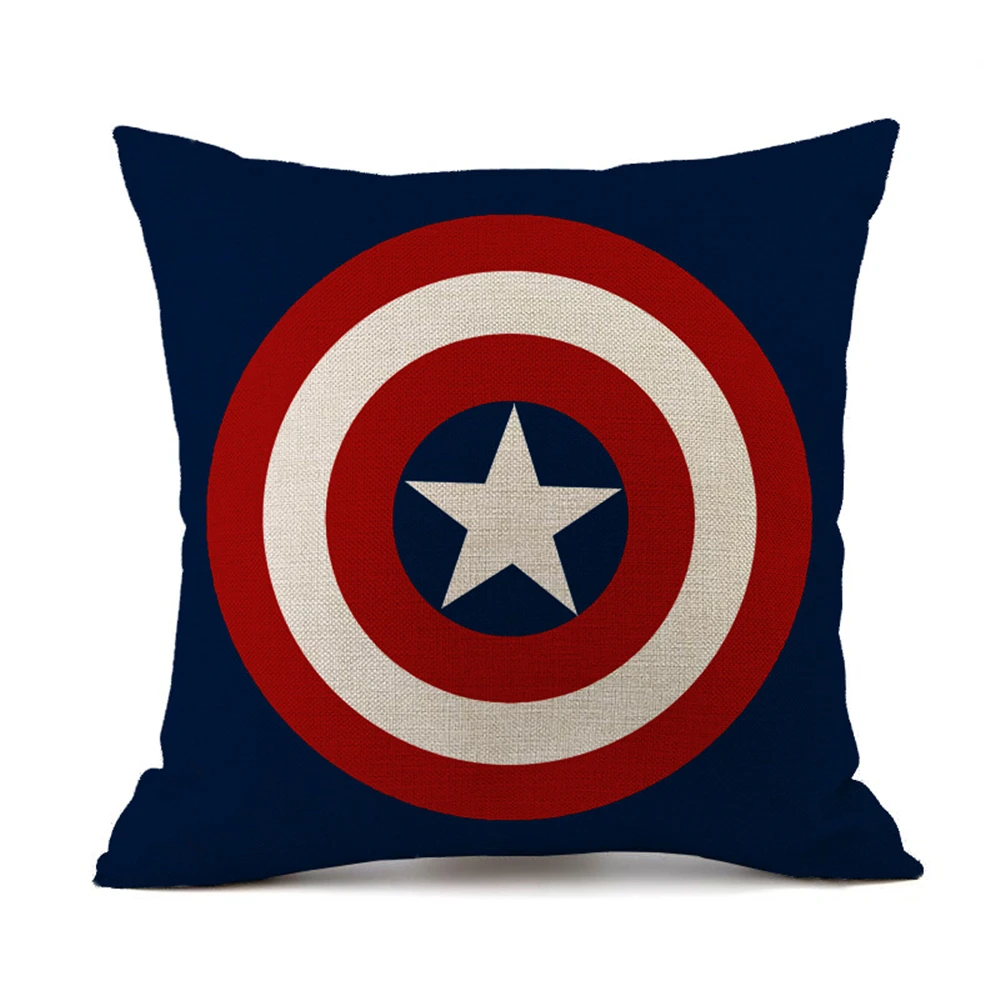 Superhero Avengers cushion case cartoon pillow case Hulk Deadpool iron Man Print Cartoon Cushion Cover linen Pillowcase Gift