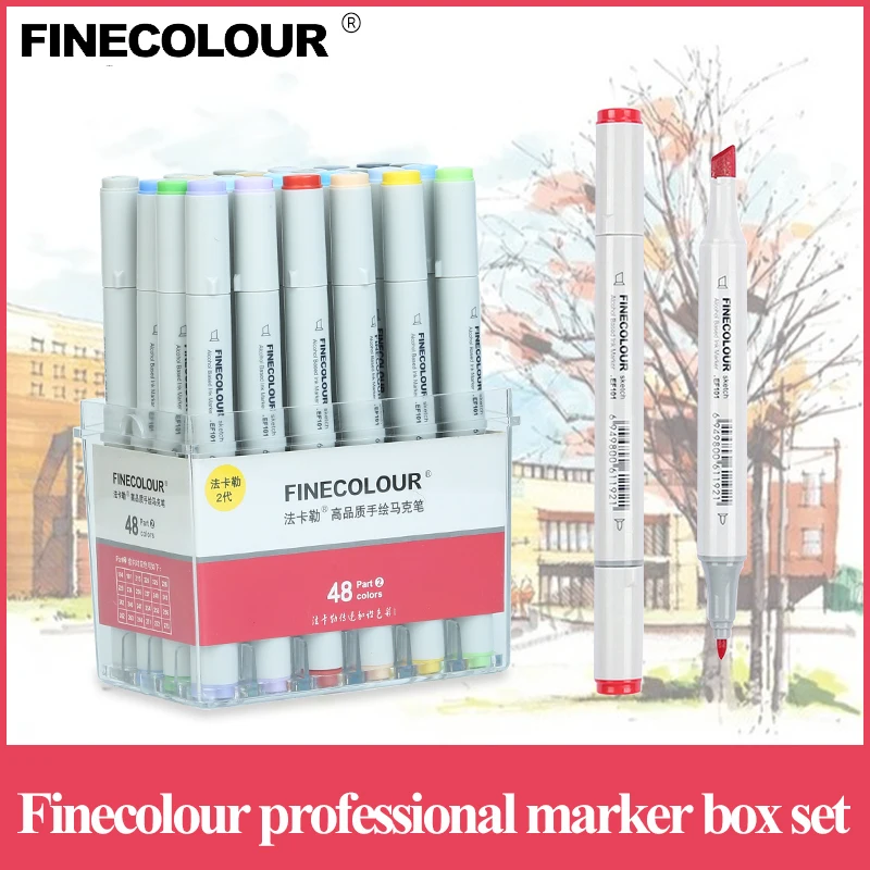 Finecolour EF101 Professional Markers Standard 60/72 Colors Double Headed  Sketch Drawing Marker Pens Art Supplies