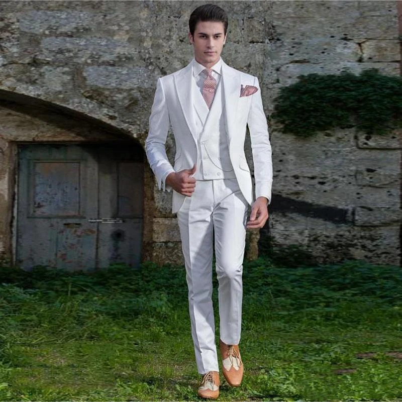 White mens wedding suit Clearance