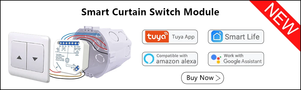 Tuya Smart Life WiFi Curtain Blind Switch for Roller Shutter