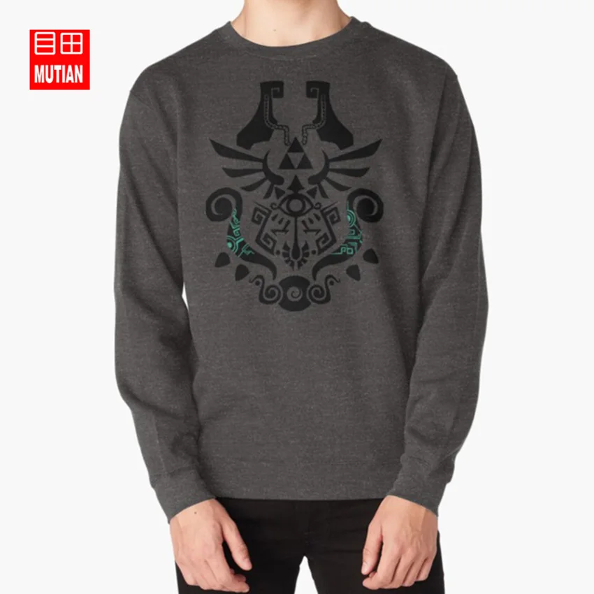 Legend of zelda(mashup) толстовки legend zelda legend of zelda link shiekah eye midna Сумеречная принцесса ветер - Цвет: darkgrey-sweatshirt