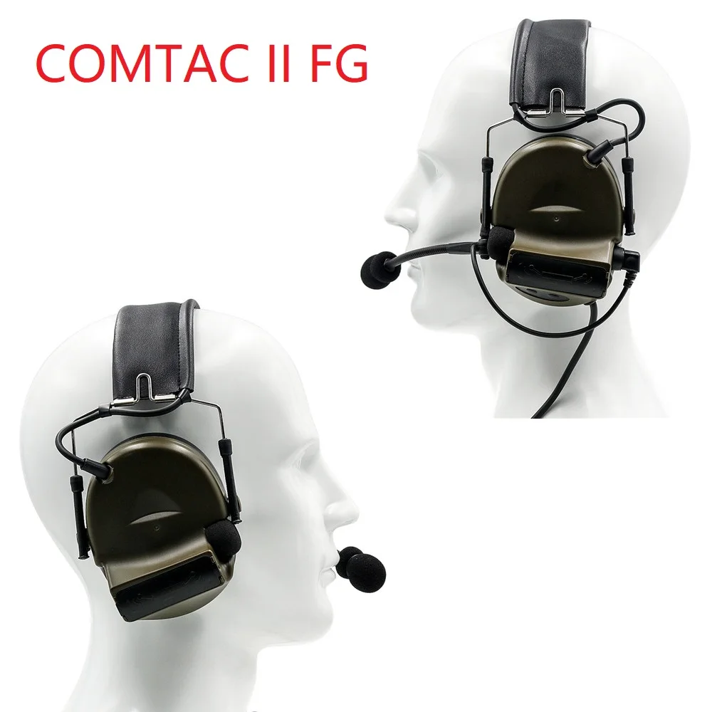 

Tactical Headphones COMTAC II Sponge Earmuff Edition Hunting Tactical Hearing Protection Noise Reduction Shooting Headphones FG