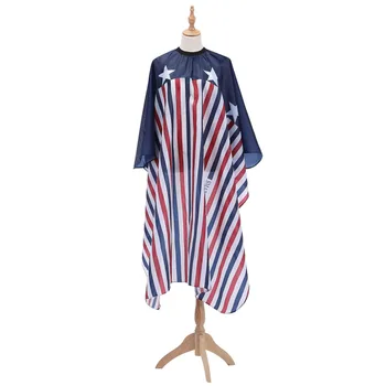 

New Haircut Cloth Hairdressing Barber Cloth American Flag Pattern Apron Polyester Hair Cape Styling Design Supplies Salon Gown