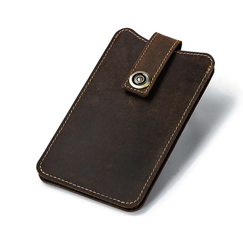 

Smart Wallet Secridwaist Bag Men Genuine Leather Mobile Phone Wallet Thin Retro Hanging Wholesale