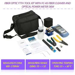 Kit d'outils FTTH pour Fiber optique, 10 pièces, couperet de Fiber FC 6S et compteur de puissance optique, localisateur de défauts visuels 5km, dénudeur de fil CFS 2 