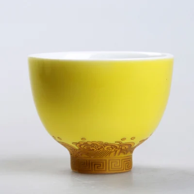 Китайский кунг-фу чайная чашка Dehua Керамическая ручная работа цвет чайная чаша наборы черный чай Да Хун Пао Улун