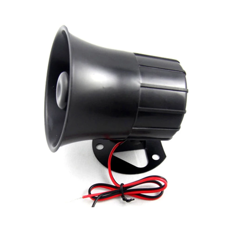 Siren Alarm Security DC 12V Outdoor Alarm Siren Wire Loud Alarm Horn 115Db Exterior 15W