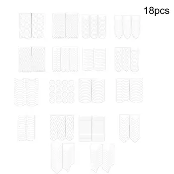 

Professional 18 Sheets Form Guide Stickers Tips Design Manicure New Decal Nail French Salon DIY Stencil Wholesale Art Fring J6T6