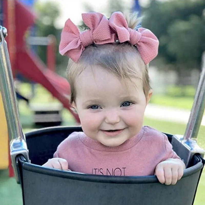 

2019 New Bubble Europe And America Children Large Size Solid Color Butterfly Dish Knot Barrettes Hair Accessories Baby Barrettes