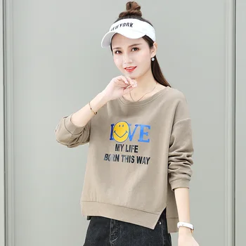 

L Hoodie Crew Neck Female Spring and Autumn 2020 New Style Korean-style