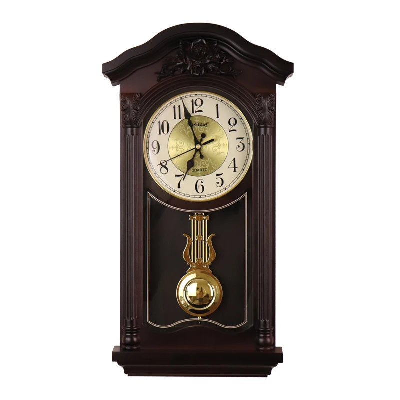 

Chinese Large 3D Wall Clock Vintage Living Room European Pendulum Clock Wall Luxury Antique Retro Pendule Mural Loft Decor SC322