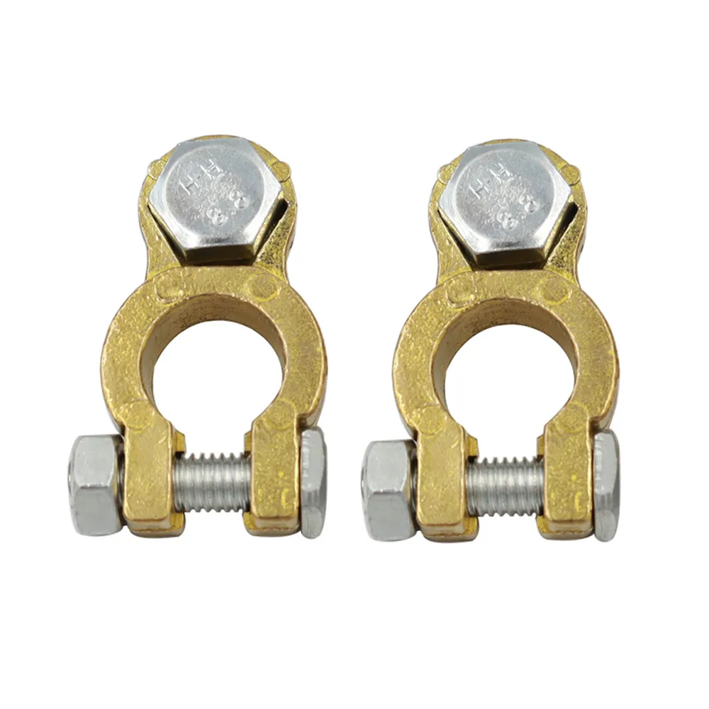 

Ampper Brass Battery Terminal Connector Top Post Battery Terminal Clamp Set For Marine RV Vehicles