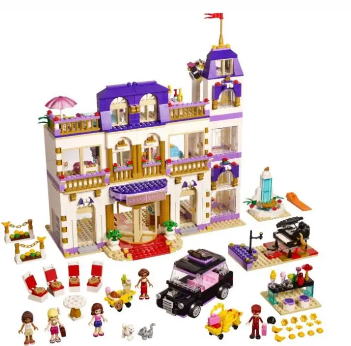 

10547 Girls Friends HeartLake Grand Hotel Building Blocks Kids DIY Educational Bricks Toys Gift Compatible with Legoinglys