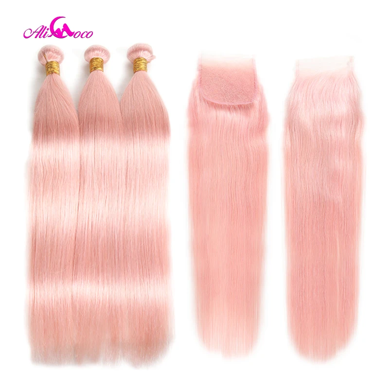 pink human hair extensions