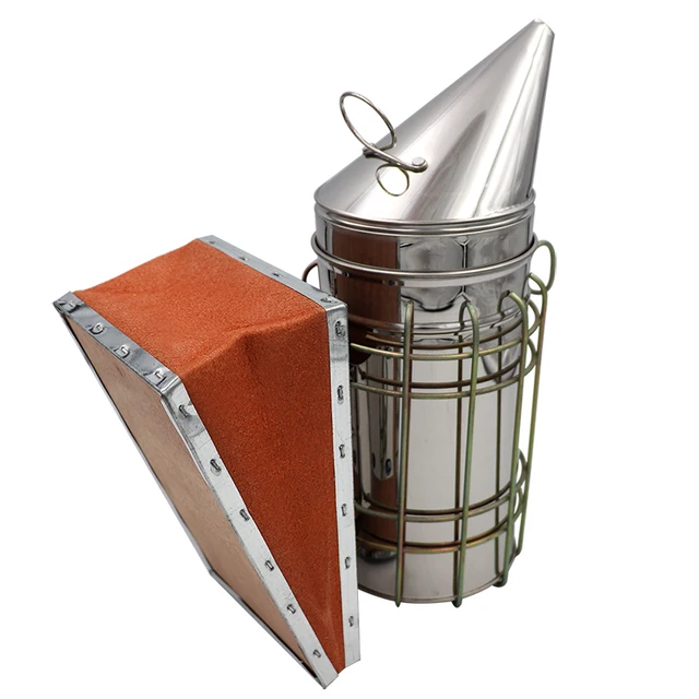 1 Dcs Rozsdamentes Acél Füstpermetező Méh Dohányos Apikultúra Méhész Dedikált Füstölt Méhészkészítő Berendezés - Image 6