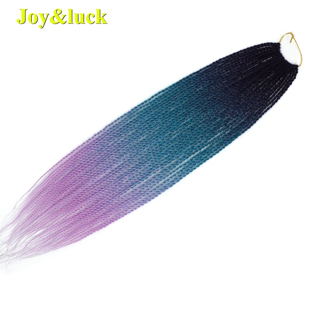 Joy&luck 24 дюймов сенегаль твист синтетический кроше плетение волос для женщин 30 корней один кусок