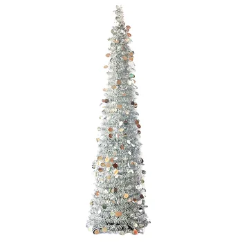 

Decorative Ornaments Glitter Telescopic Folding Party Bar Living Room Bedroom Holiday Festival Madder Strips Christmas Tree Home