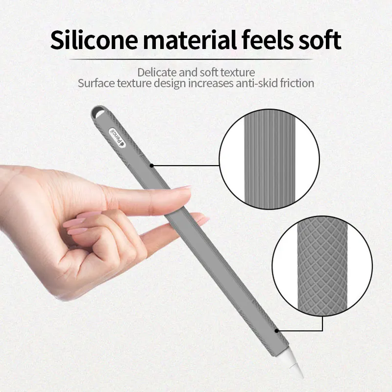 For Apple Pencil 2nd Generation Soft Silicone Holder Apple Pencil Case Skin iPad Touch Screen Pen Cover iPad Accessories