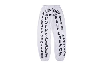 

Kanye West Sunday Service CPFM.XYZ TRYST GOD Full Letter Printed Men Jogger Pants Sweatpants Hiphop Streerwear Men Sweatpants