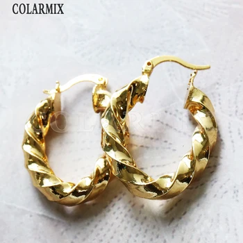 

8 pairs small Oval Hoop earrings wrist gold filled fashion jewelry for women high quality metal hoop earrings for women 51080