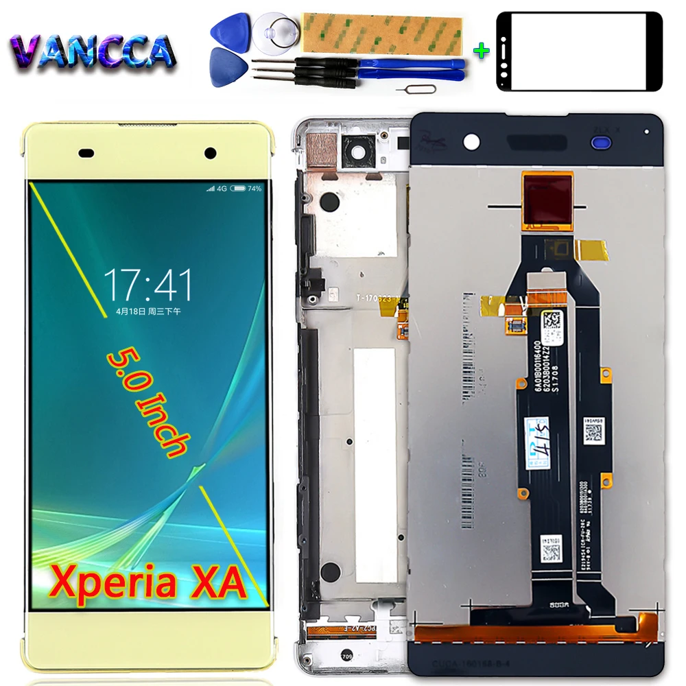 Для SONY Xperia XA 5 0 дюймов ЖК дисплей F3111 F3112 F3115 F3116 сенсорный экран дигитайзер 1280*720