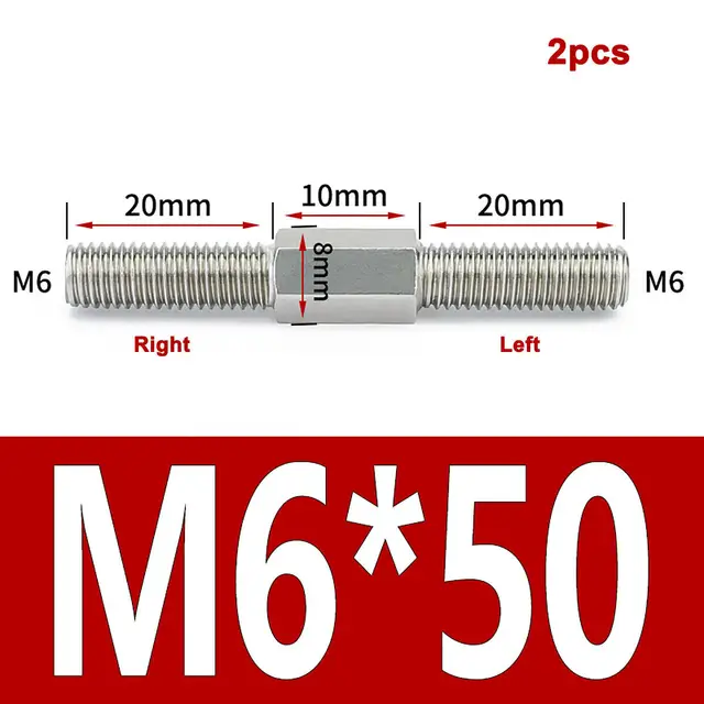 M6x50mm-2pcs