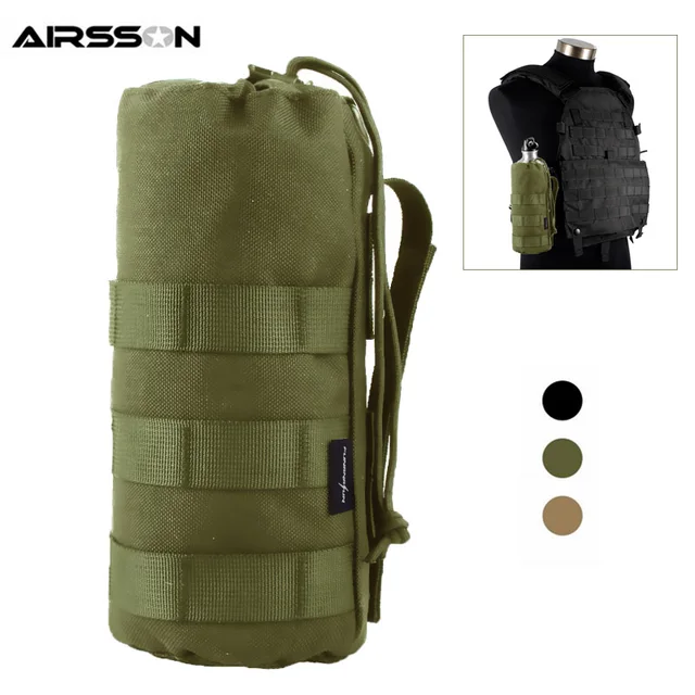 US $4.84 1.5L Tactical Molle Water Bottle Pouch Holster 1000D Portable Military Kettle Bag Outdoor Hydration