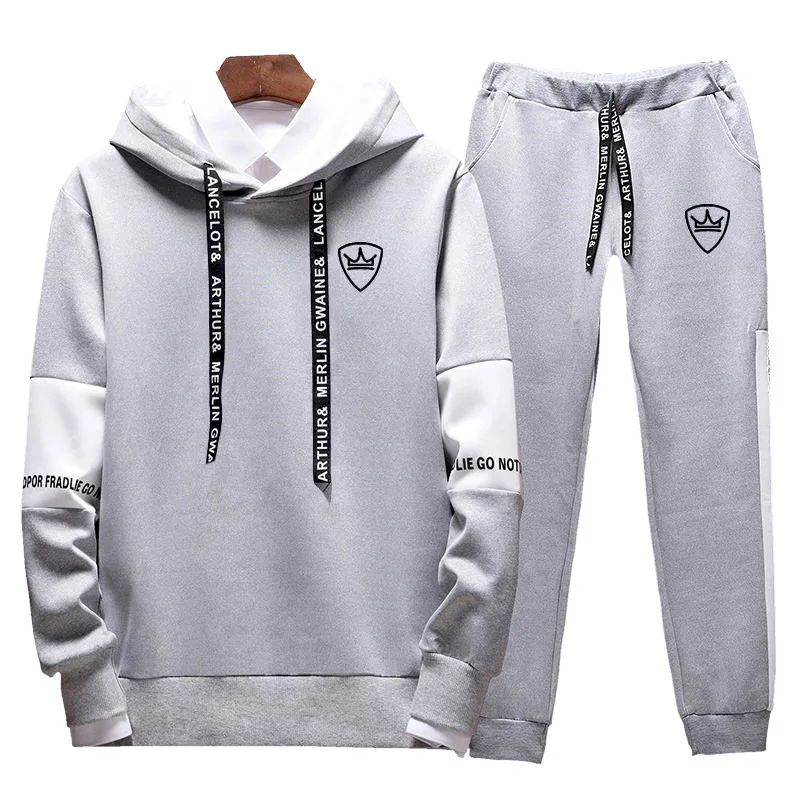 

Hoodie sweater Sport Suits Gym Sweatshirts Pullover Cotton Men tracksuit Hoodies+Pants Two Piece suit Autumn Winter Sport Set