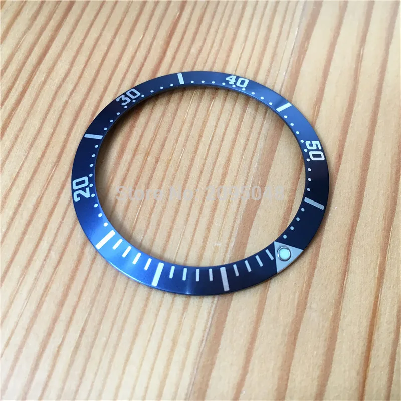 33.15mm Luminous Aluminum watch bezel insert wheel for mens' OMG Omega Sea-Master automatic watch case parts 212.30.36.20.01.001