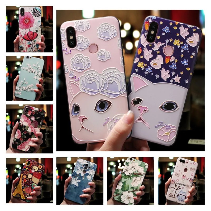 

For Huawei P Smart Z Case 6.59" 3D Emboss Cute Cat Painted Silicone Soft Back Cover Case For Huawei P Smart Z Case Black Bumper