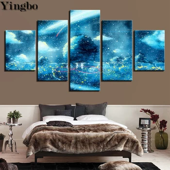 

5 pcs Diamond Embroidery 5 Pieces Galaxy Planet Landscape Diy Diamond Painting Cross Stitch Handmade gift full Square Round