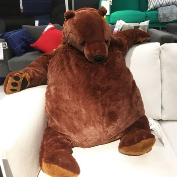

1M Giant Russia Brown Bear Plush toy Big hugging Fiercely Ursus arctos Stuffed Lifelike Forest Animals Doll toys Sofa Decor gift