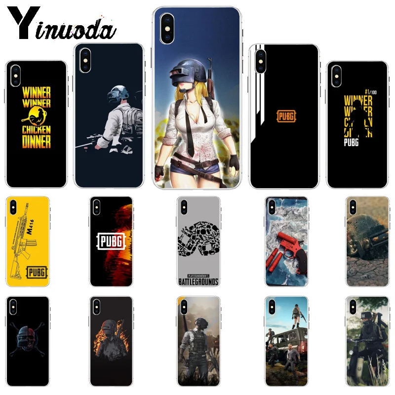 

Yinuoda pubg batterground Smart Cover Soft Shell Phone Case for iPhone X XS MAX 6 6s 7 7plus 8 8Plus 5 5S SE XR