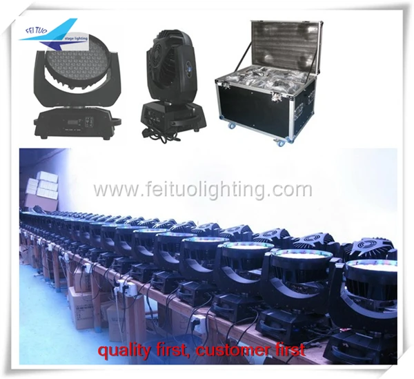 H-4/lot high brightness wash light 108x3w led moving head rgbw 4 in 1 rainbow effect stage light DMX 512