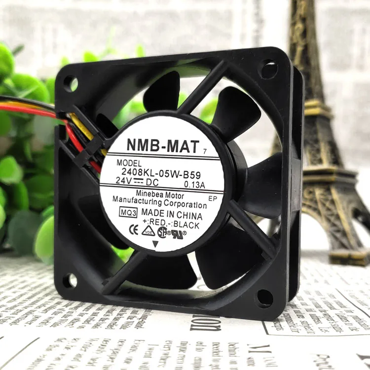Затем 2408KL-05W-B59 24V 0.13a 6015 3-жильный Fanuc Системы Вентилятор охлаждения (6 см) |