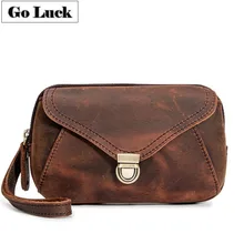 Бренд GO-LUCK, ручная работа, Crazy Horse, 6,5 ', чехол для мобильного телефона, поясная сумка, мужской ремень, сумка через плечо, мужской браслет, ручной Чехол