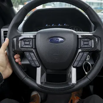 

For Ford F150 2015-2019 Steering Wheel Cover Black High quality Durable