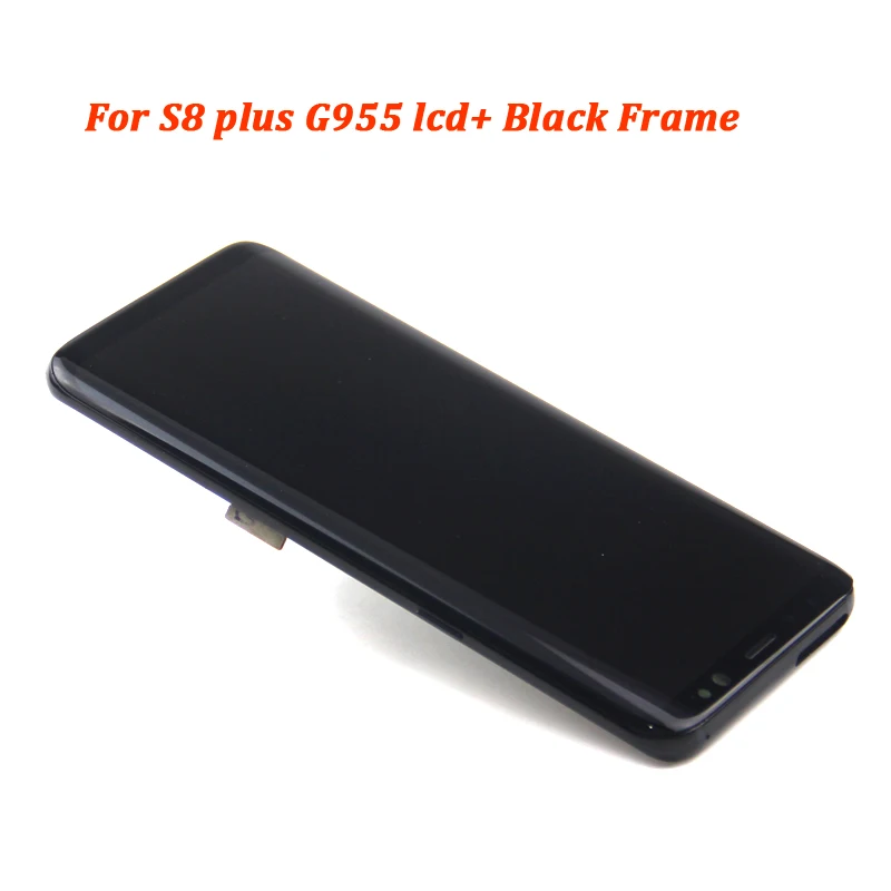 S8 Plus BLACK FRAME S8 AMOLED ЖК-дисплей для samsung Galaxy S8 Plus G950F G955F ЖК-дисплей с рамкой сенсорный экран сборка Замена ЖК-дисплей фиолетовый/B - Цвет: S8 Plus BLACK FRAME