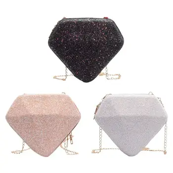 

Creative Diamond Shaped Shoulder Bag Sequins Women Chain Crossbody Bags