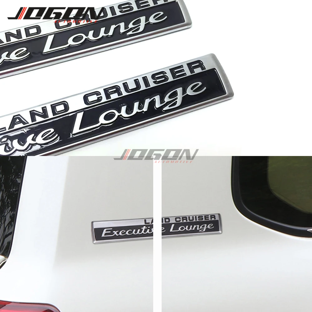 Car Fender Emblem Badge Car Trunk Trim For Toyota Land Cruiser LC100 LC200 LC76 LC79 FJ76 FJ79 Side Rear 3D Executive Lounge Chrome Emblem Trunk Badge Sticker Trim