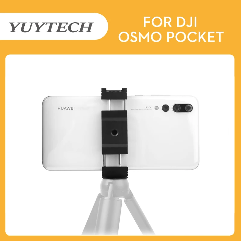 

Universal Metal Smart Phone Holder Bracket for DJI Osmo Pocket with Cold Shoe Clip 1/4 inch Adapter Tripod Mount Phone Holders